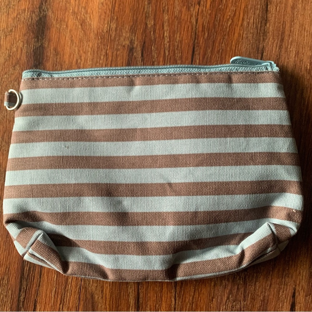 Thirty-one Brownish grey and blue-aqua mini zipper Pouch